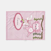 Roze aap fleece deken (Voorkant (Horizontaal))