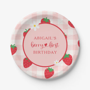 Roze Aardbei Berry Sweet Birthday Paper Bord