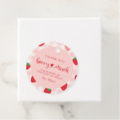Roze Aardbei Berry Sweet Verjaardag Gift Label (In situ)