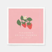 Roze Aardbei Boho Vrijgezellenfeest Custom Servet (Voorkant)