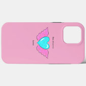 Roze aardbei Case-Mate iPhone case (Achterkant (horizontaal))