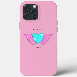 Roze aardbei iPhone 13 pro max hoesje