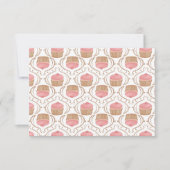 Roze aardbei Champagne Cupcakes Invitation Kaart (Voorkant)