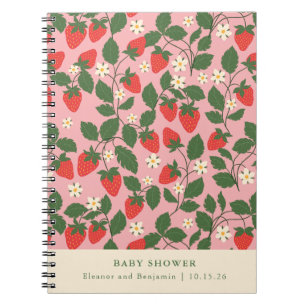  Roze Aardbei Custom Baby shower Planner Notitieboek
