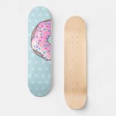 Roze aardbei Donut Skateboard (Voorkant)