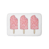 Roze aardbei Eclair Ice Cream Popsicle Pop Badmat (Voorkant)