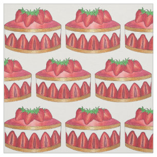 Roze aardbei Fraisier Cake French Pastry Chef Stof