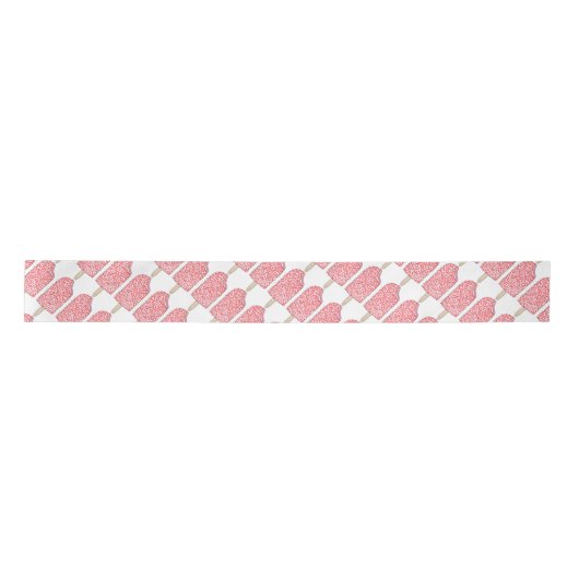 Roze aardbei Ice Cream Eclair Popsile Ribbon Lint (Voorkant)