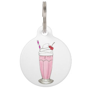 Roze aardbei Ice Cream Shake Milkshake Dessert Huisdierpenning