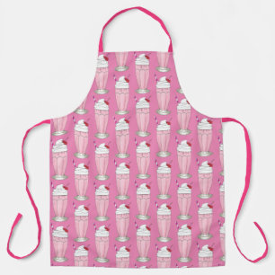 Roze aardbei Ice Cream Soda Milkshake Schort