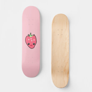 Roze aardbei Kawaii Skateboard