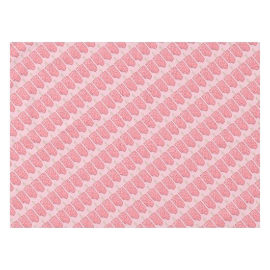 Roze aardbei Korte cake Ice Cream Popsily Lolly Tafelkleed (Voorkant (Horizontaal))