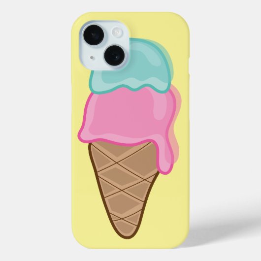 Roze Aardbei Mint Retro Zomer Ijs Behuizing Case-Mate iPhone Case (Achterkant)