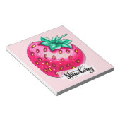 Roze aardbei notitieblok (Schuin)