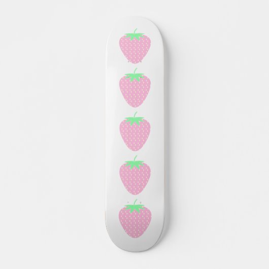  roze aardbei. skateboard (Voorkant)