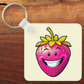 Roze aardbei sleutelhanger (Voorkant)