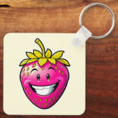 Roze aardbei sleutelhanger (Achterkant)
