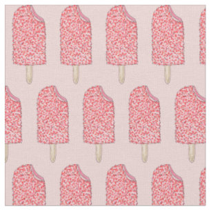 Roze aardbei stenaaltjes Poppen Popsicles Fabric Stof