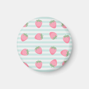 Roze Aardbei Strepen Magneet