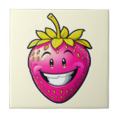 Roze aardbei tegeltje (Voorkant)