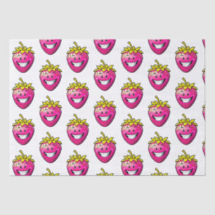 Roze aardbei tissuepapier