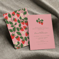 Roze Aardbei Vrijgezellenfeest Tea Party