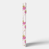 Roze aardbeien Aangepaste monogram telefoondozen Case-Mate iPhone Case (Achterkant / Rechts)