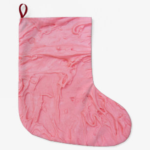 Roze Aardbeien Ijs Textuur Grote Kerstsok