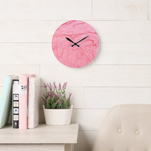 Roze Aardbeien Ijs Textuur Grote Klok
