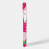 Roze aardbeien iPhone 14 hoesje (Achterkant / Links)