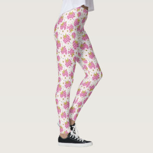 Roze aardbeien leggings