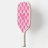 Roze Aardbeien, schattig aangepast Pickleball Paddle (Links)