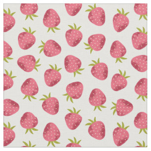 Roze aardbeien zonder naadloos patroon stof