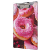 Roze aardbeiendonuts klembord (Links)