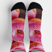 Roze aardbeiendonuts sokken (Top)