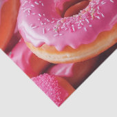 Roze aardbeiendonuts tissuepapier (Detail)