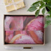Roze aardbeiendonuts tissuepapier (Geschenk)