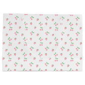 roze aardbeienplant esthetisch patroon groot cadeauzakje (Achterkant)