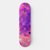 Roze aardbeimozaïekpatroon skateboard (Voorkant)