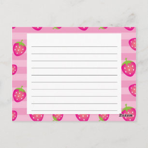 Roze aardbeirecept kaart