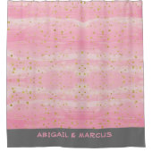 Roze Abstract bad Douchegordijn (Voorkant)