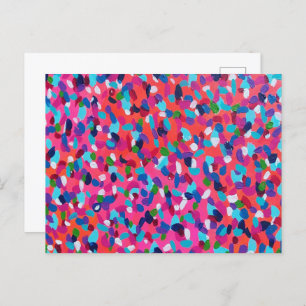 Roze Abstract Briefkaart
