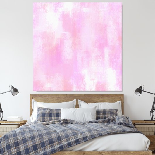 Roze Abstract Digitaal Schilderend Canvas Afdruk (Insitu (Slaapkamer))