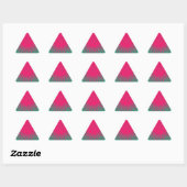roze abstract driehoek sticker (Vel)