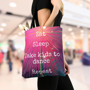 Roze Abstract Eten Slapen Breng Kinderen Naar Dans Draagtas