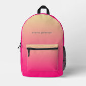  Roze Abstract Gradient Bedrukte Rugzak (Voorkant)