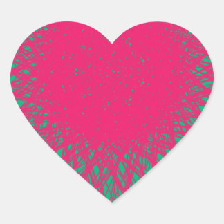 roze abstract hart sticker