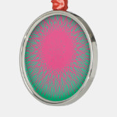 roze abstract metalen ornament (Links)