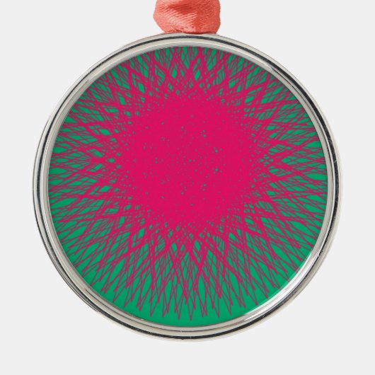 roze abstract metalen ornament (Voorkant)