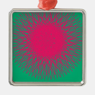 roze abstract metalen ornament